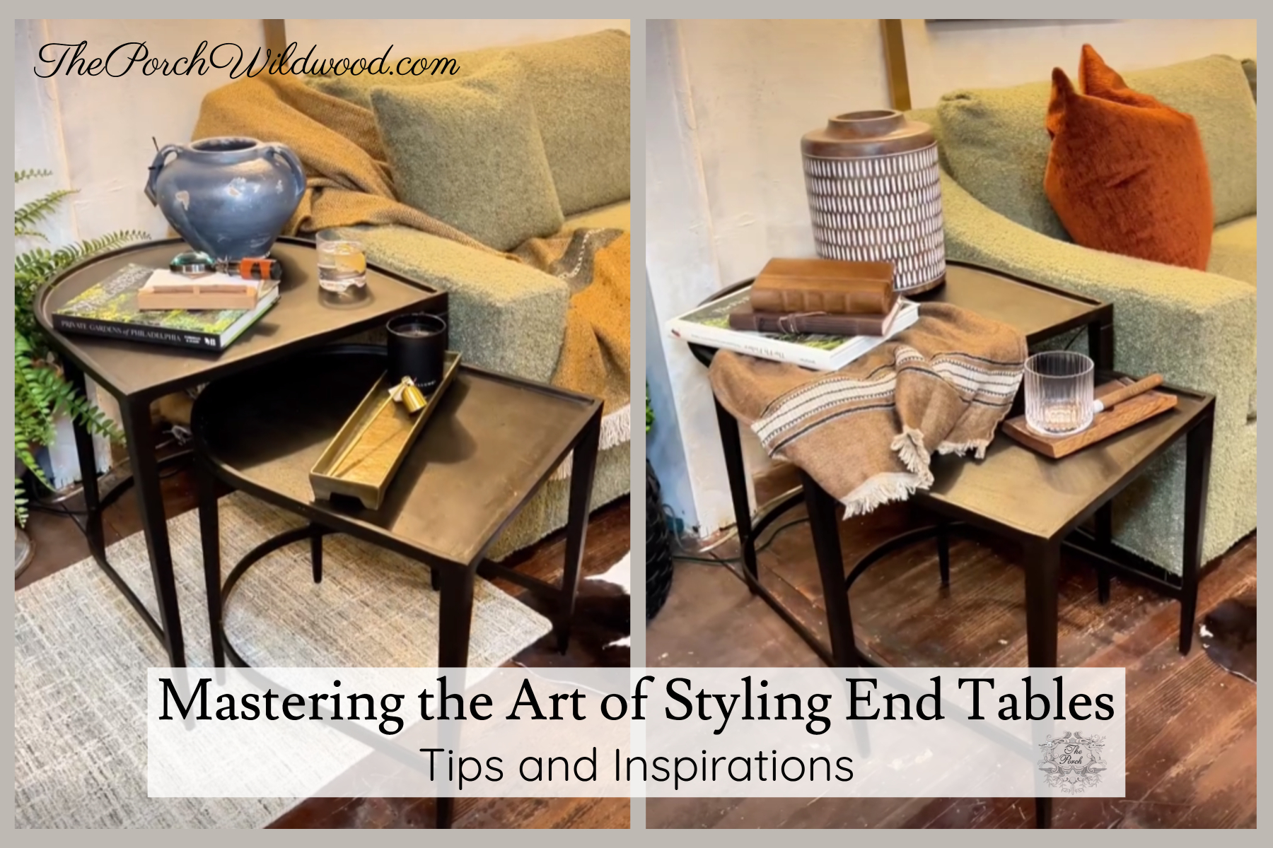 Contemporary Style End Tables